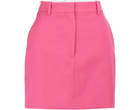 Calvin Klein 205W39Nyc Side Band Wool Gabardine Mini Skirt In Pink ...