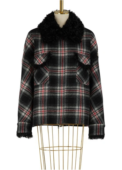 Shop Moncler Maryna Wool Jacket In Black