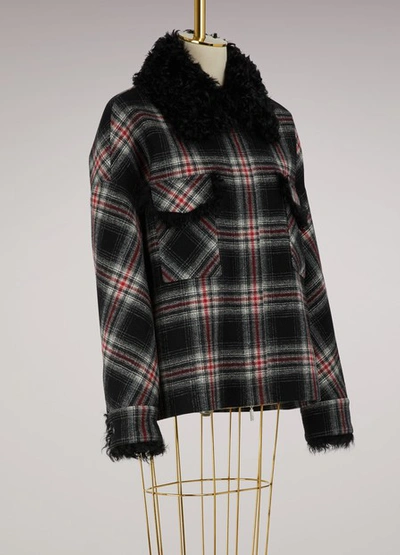 Shop Moncler Maryna Wool Jacket In Black