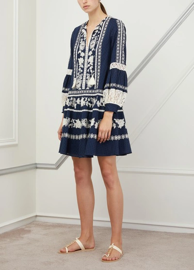 Shop Tory Burch Boho Dress In Navy