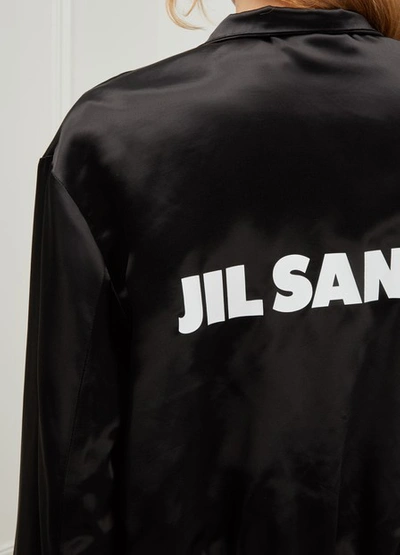 Shop Jil Sander Logo Bomber Jacket In 001-black