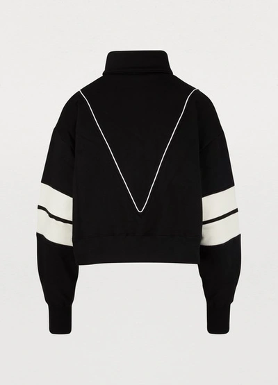 Shop Off-white Cropped Logo Sweatshirt In Black Black