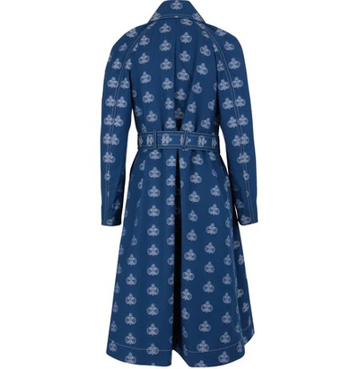 Shop Chloé Denim Trench-coat In Deep Blue