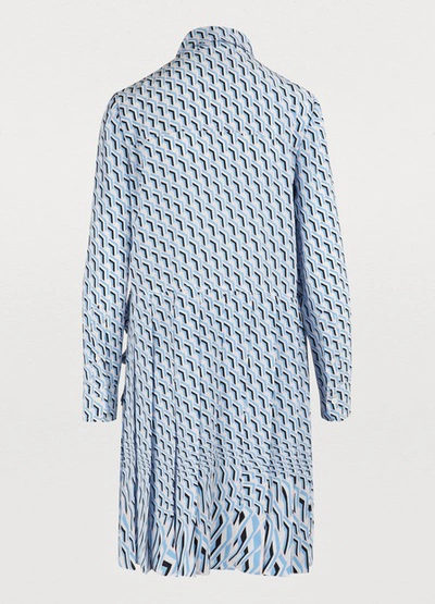 Shop Prada Silk Dress In Nube