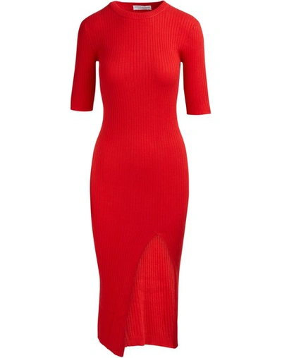 Shop Alexandra Golovanoff Maxi Mini 3/4 Sleeved Long Dress In Red