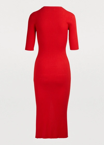 Shop Alexandra Golovanoff Maxi Mini 3/4 Sleeved Long Dress In Red
