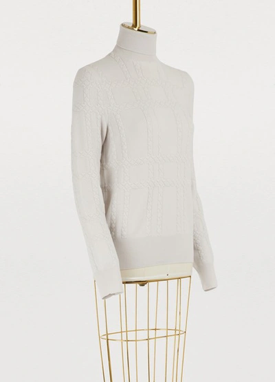 Shop Bottega Veneta Cashmere Turtleneck Sweater In Mist