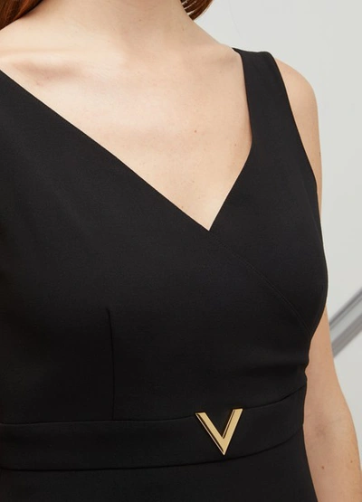 Shop Valentino Sleeveless Mini Dress In Black