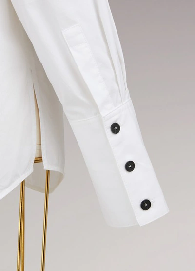 Shop Proenza Schouler Asymmetrical Cotton Shirt In White