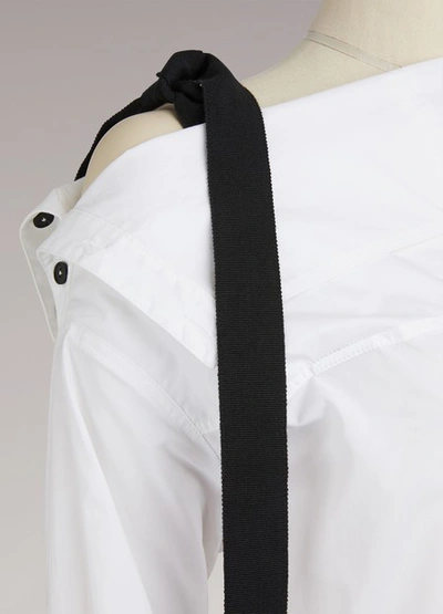 Shop Proenza Schouler Asymmetrical Cotton Shirt In White