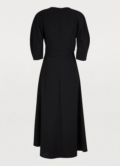 Shop N°21 V-necked Midi-dress In Black