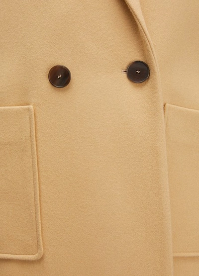 Shop Givenchy Double-breasted Long Coat In Beige