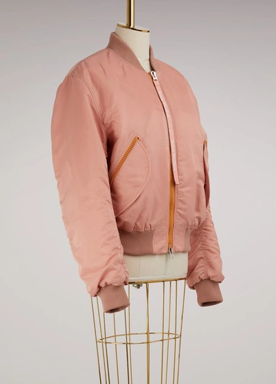 Shop Acne Studios Cléa Bomber Jacket In Pale Pink