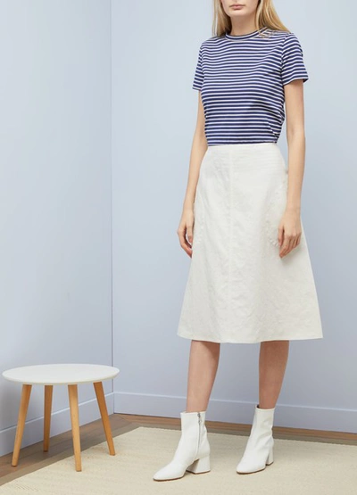Shop Sofie D'hoore Savant Cotton Skirt In Off-white