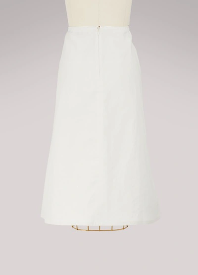 Shop Sofie D'hoore Savant Cotton Skirt In Off-white