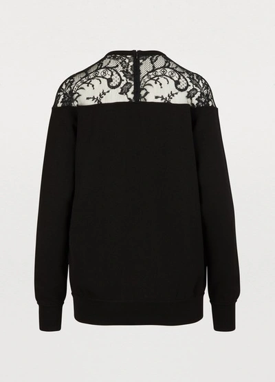 Shop Givenchy Lace Inserts Pullover In Noir