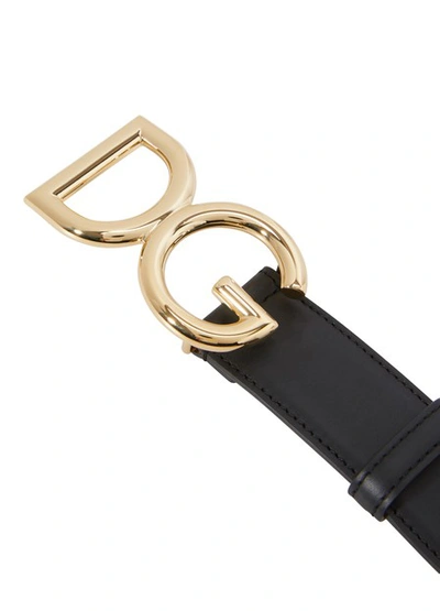 Shop Dolce & Gabbana Dg Belt In Black