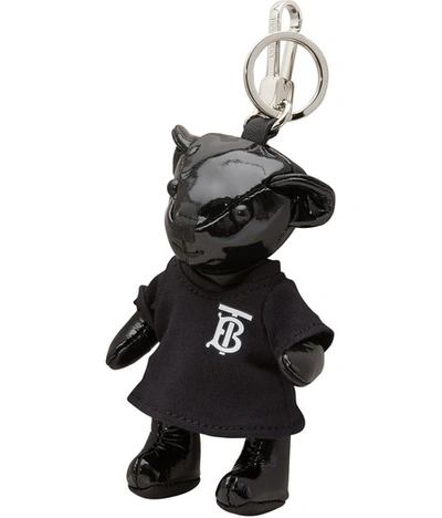 Shop Burberry Bag Charm In Black