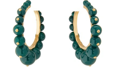 Shop Aurelie Bidermann Ana Gm Hoops In Vert