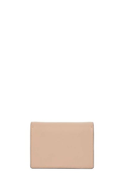 Shop Valentino Garavani Vee Ring Pouch In Rose Canelle/rouge Pur
