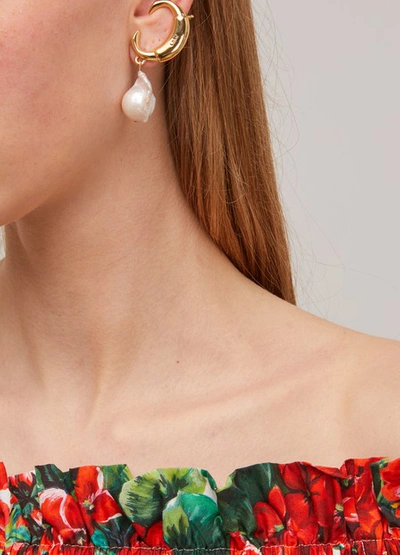 Shop Chloé Darcey Earrings In Pearl