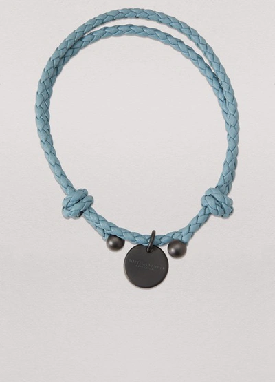 Shop Bottega Veneta Bracelet In Tweedia Blue