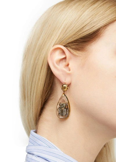 Shop Alexander Mcqueen Beetle Earrings In 8490 - 0448+mix