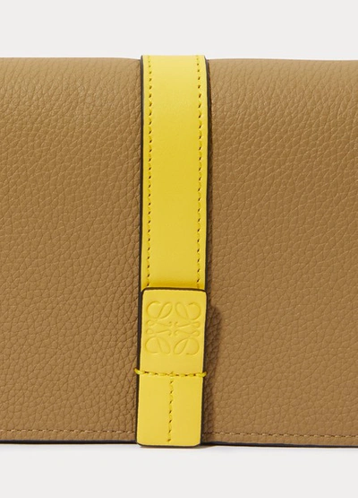 Shop Loewe Wallet On A Chain In Leaf-yellow