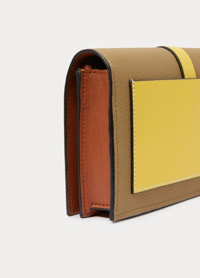 Shop Loewe Wallet On A Chain In Leaf-yellow