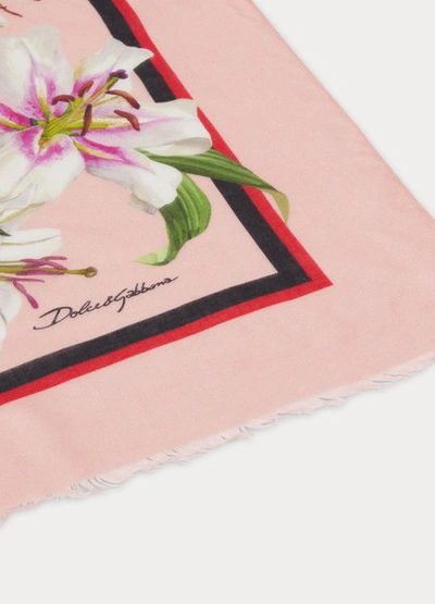 Shop Dolce & Gabbana Silk Scarf In Gligli Fdo.rosa