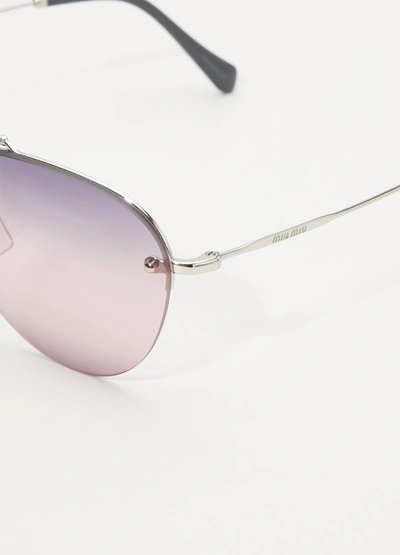 Shop Miu Miu Sunglasses In Rose