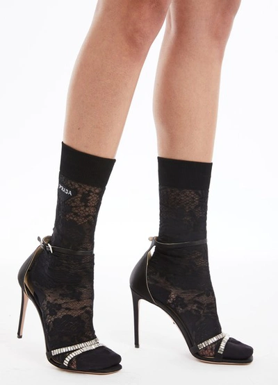 Shop Prada Socks In Nero