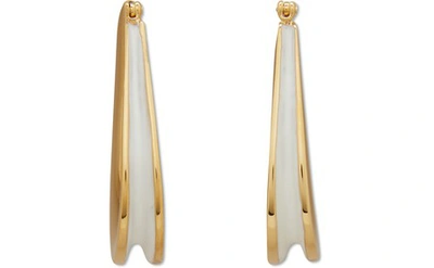 Shop Annelise Michelson Ellipse Xs Earrings In Gold-blanc