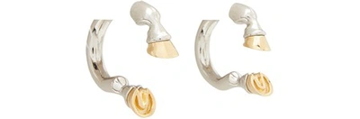 Shop Burberry Earrings In Palladio-gold