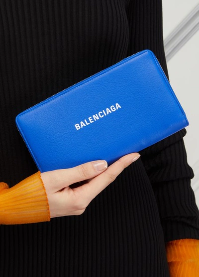 Shop Balenciaga "everyday" Continental Wallet In 4265