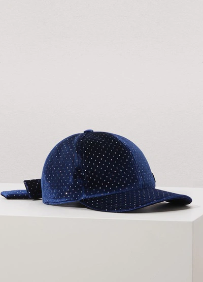 Shop Maison Michel Tiger Hat In Blue