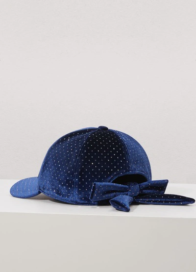 Shop Maison Michel Tiger Hat In Blue