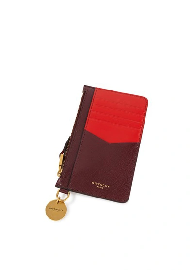 Shop Givenchy Gv3 Coin-purse In Bordeaux /rouge