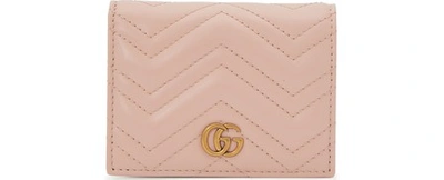 Shop Gucci Gg Marmont Small Wallet In Pink