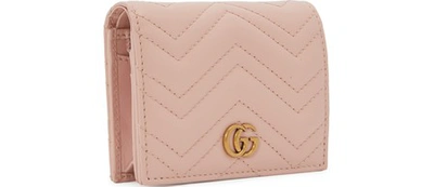 Shop Gucci Gg Marmont Small Wallet In Pink