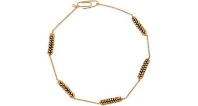 Shop Aurelie Bidermann Toi & Moi Ears Of Wheat Necklace In Gold