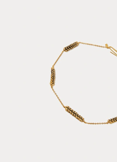 Shop Aurelie Bidermann Toi & Moi Ears Of Wheat Necklace In Gold