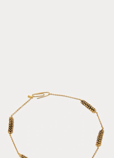 Shop Aurelie Bidermann Toi & Moi Ears Of Wheat Necklace In Gold
