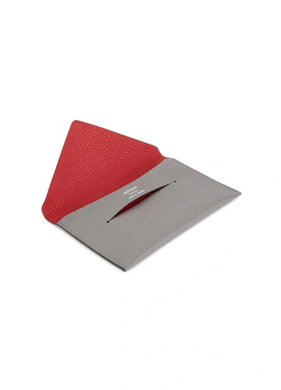 Shop Moynat Enveloppe Passport-holder In Grey/scarlet Red