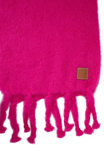 Shop Loewe Plain Scarf In Pink