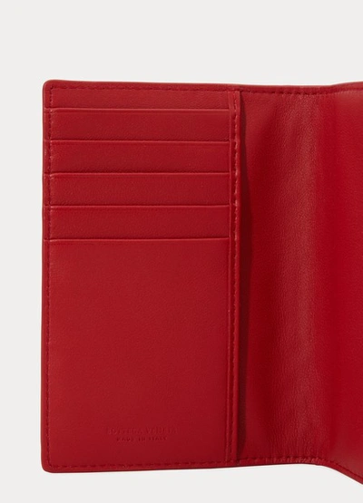 Shop Bottega Veneta Passport Holder In China Red