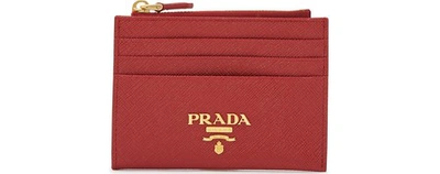Shop Prada Wallet In Fire