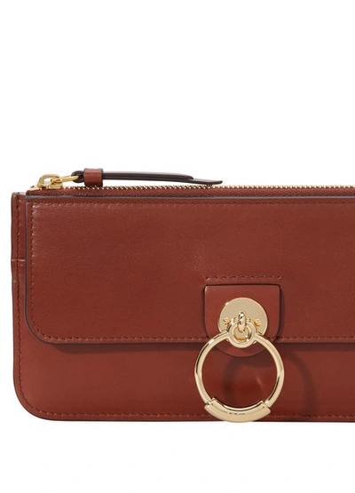 Shop Chloé Tess Long Wallet In Sepia Brown