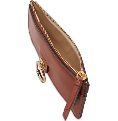 Shop Chloé Tess Long Wallet In Sepia Brown