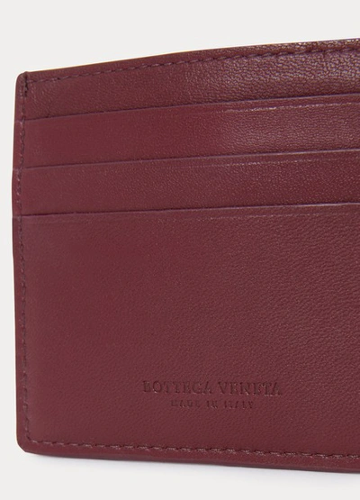 Shop Bottega Veneta Card Case In Bordeaux